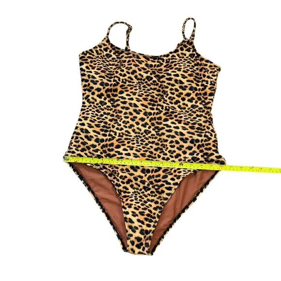 New Without Tags Animal Print One Piece Swimsuit Women’s XL Leopard Vacation - Picture 3 of 11